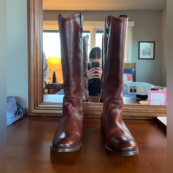 Frye Melissa Cognac Riding Boots - Picture 3 of 11